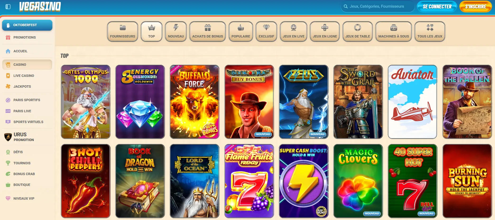 Les jeux populaires sur Vegasino Casino - explorez notre sélection de titres. Les jeux populaires sur Vegasino Casino.